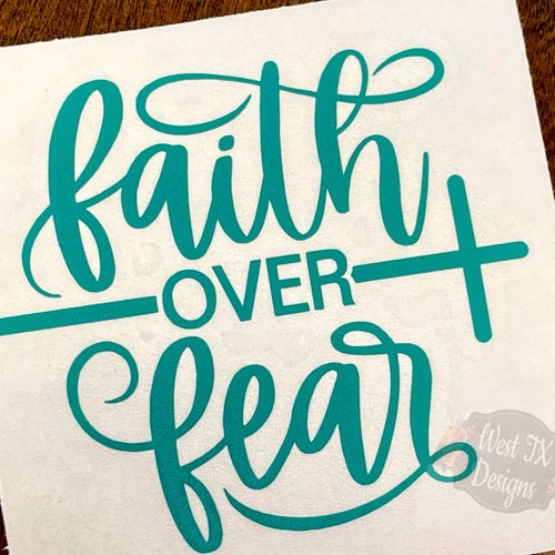 Faith Word Cross Christian Vinyl Decal Sticker for Car Etsy