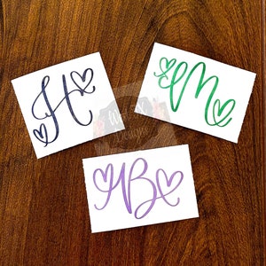 Initial Decal | Monogram Decal | Initial Sticker | Monogram Sticker | Personalized Decal | Tumbler Decal | Tumbler Vinyl Sticker | Cup Decal