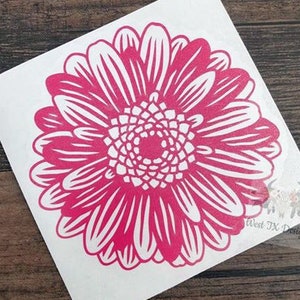 Daisy Decal | Daisy Sticker | Flower Decal | Decal for Women | Car Window Decal | Gerbera Daisy | Cup Decal | Tumbler Decal | Decal for Girl