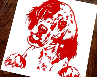 English Setter Decal | English Setter Sticker | Dog Decal | Dog Sticker | English Setter Lover | Dog Lover | Animal Lover | Car Decal