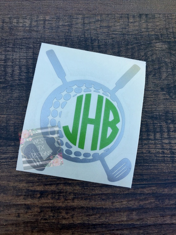 Golf Decal Sports Decal Personalized Golf Decal Car Etsy