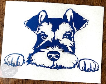 Miniature Schnauzer Heart Car Vinyl Sticker SELECT SIZE Miniature Schnauzer Heart Car Vinyl Sticker SELECT SIZE