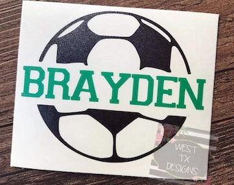 Soccer Decal | Personalized Soccer Ball | Soccer Sticker | Soccer ball decal | Car Decal | Sports Decal | Personalized Soccer ball