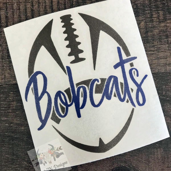 Custom Football Car Window Decals Etsy