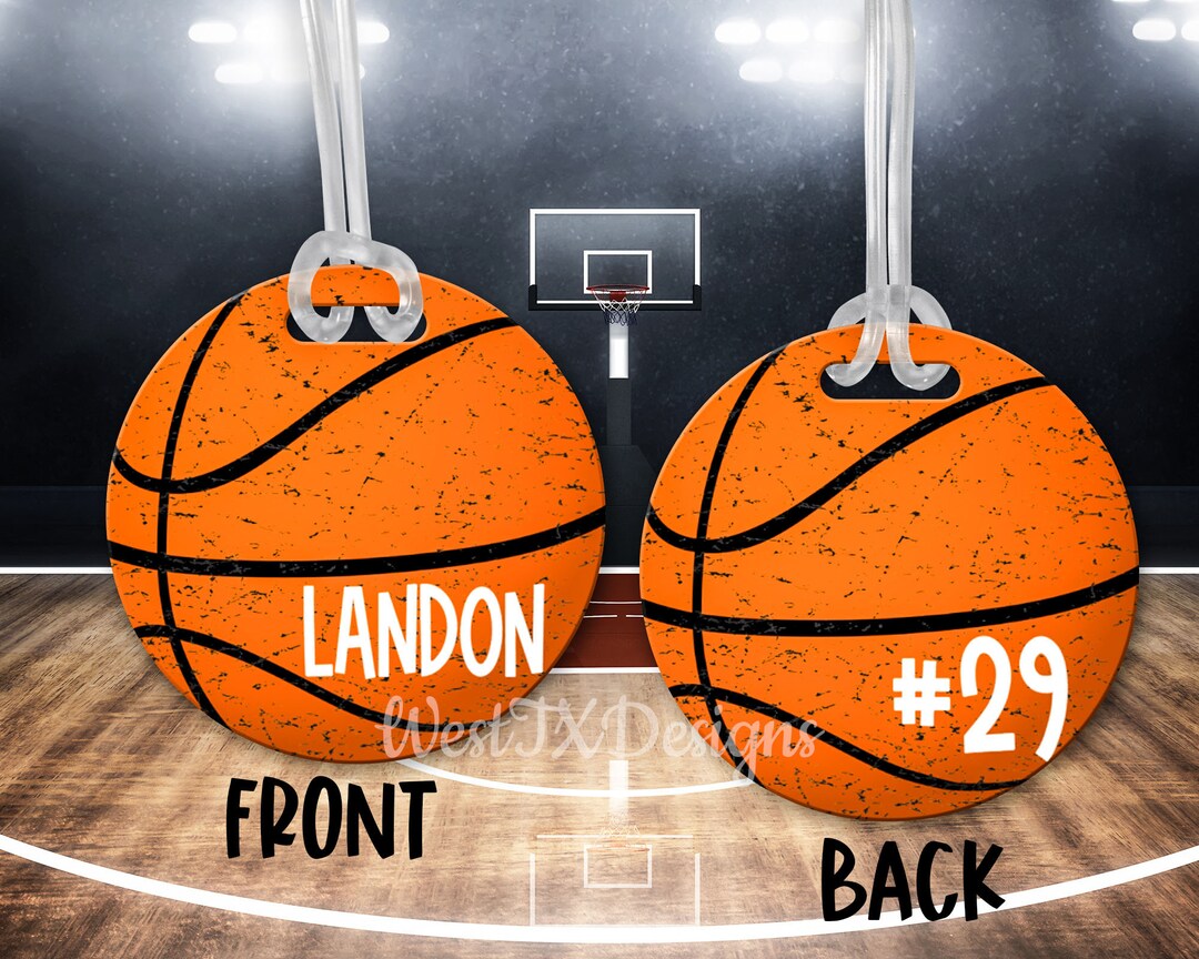 Basketball Bag Tag Personalized Basketball Tag Basketball Luggage Tag