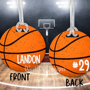 Basketball Bag Tag | Personalized Basketball Tag | Basketball Luggage Tag | Sports Bag Tag | Kids Sports Bag | Basketball Tag | Sports Team