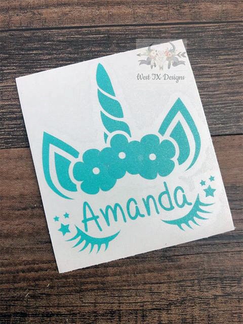 Unicorn Decal | Personalized Unicorn | Glitter Unicorn Decal | Person…
