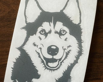 Husky Decal | Husky Sticker | Dog Decal | Dog Sticker | Animal Decal | Animal Sticker | Husky Lover | Animal Lover | Dog Lover | Car Decal