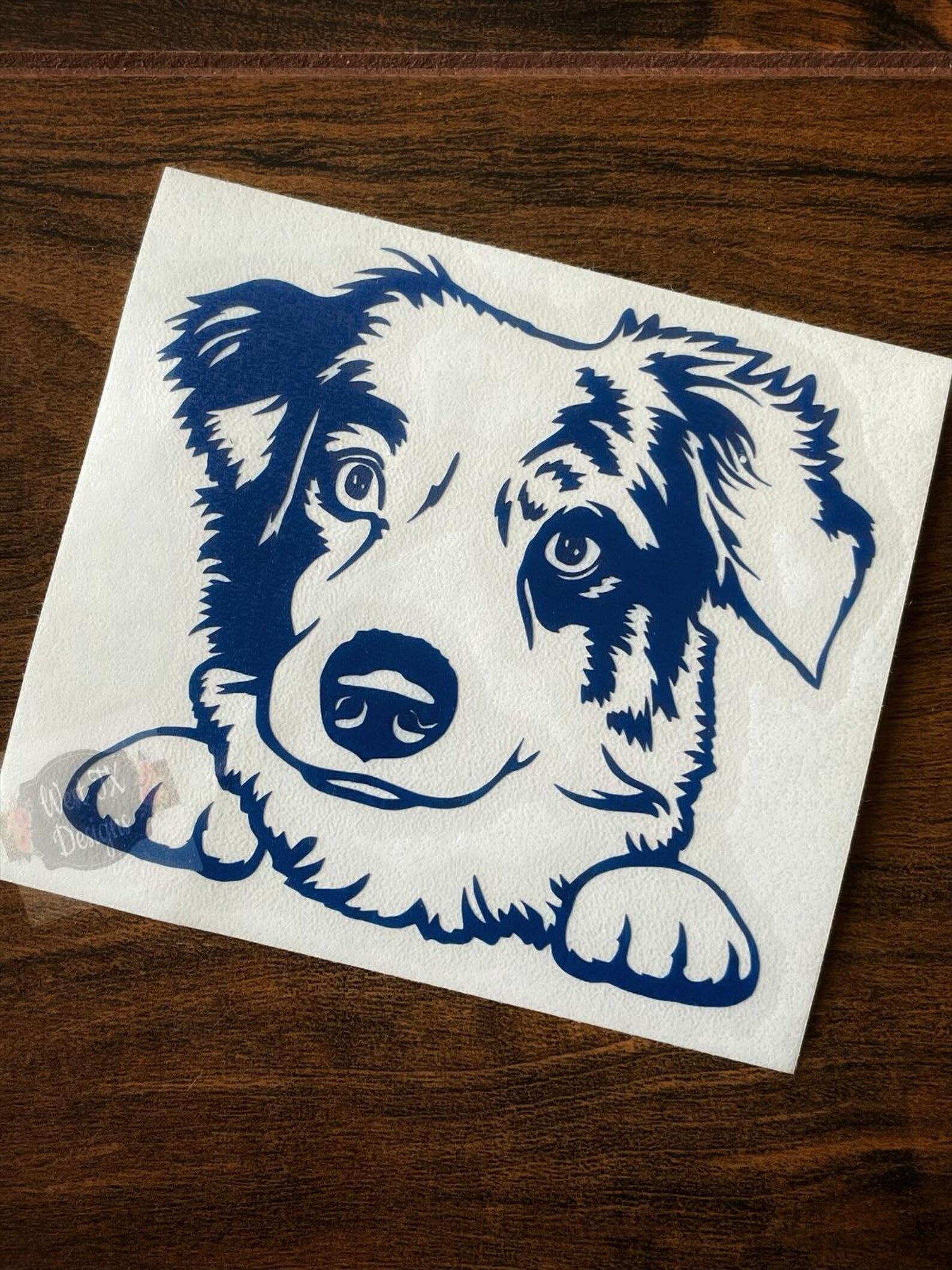 Australian Shepherd Decal Peeking Australian Shepherd Decal Aussie