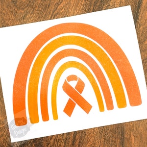 Peut inclure: Arc-en-ciel aquarelle orange et jaune avec un ruban orange au centre.
