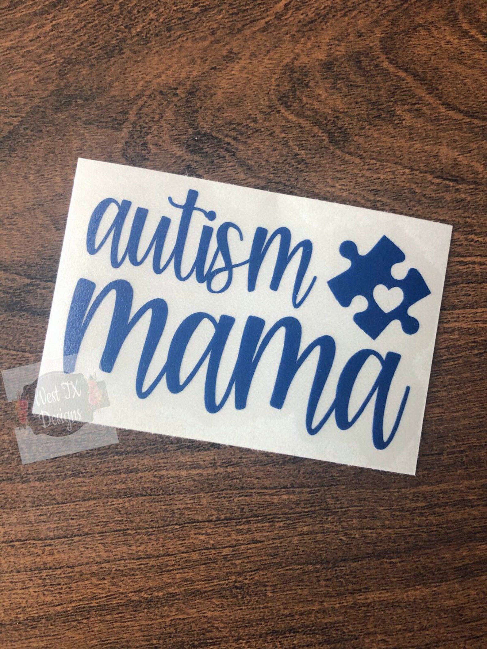 Autism Mama Decal Autism Mom Sticker Autism Puzzle Piece Etsy
