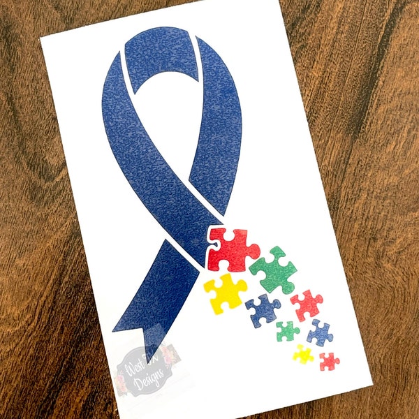 Autism Decal | Autism Puzzle Piece | Autism Awareness | Ribbon Decal | Car Window Decal | Tumbler decal | Awareness Decal | Laptop Decal