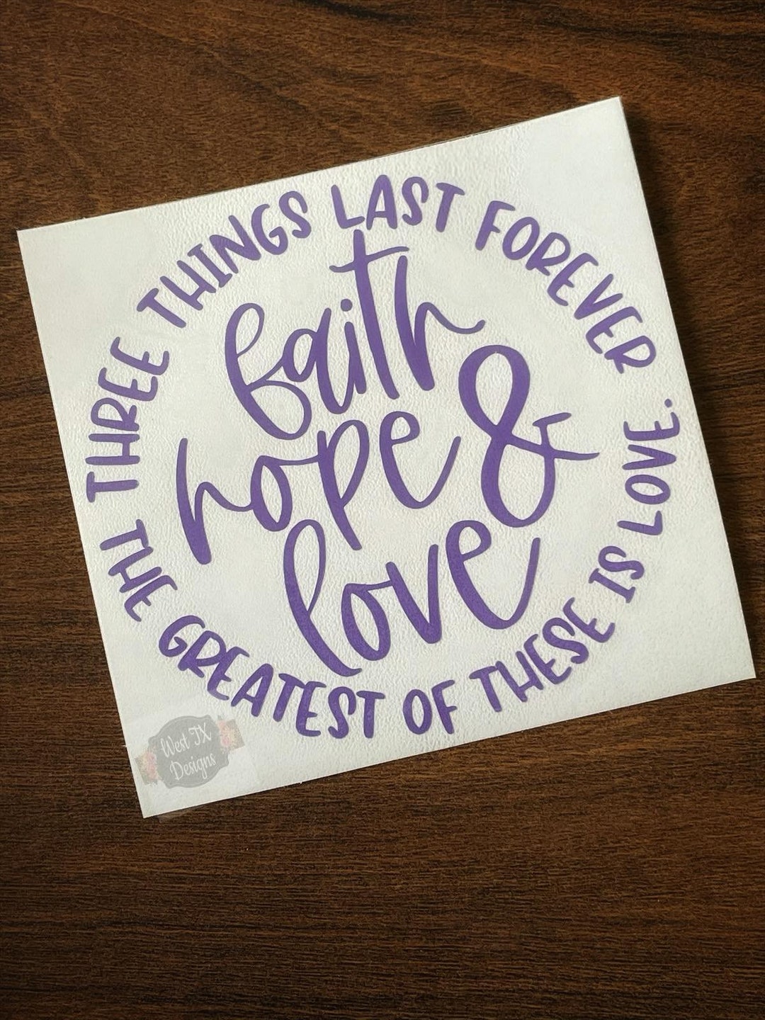 Faith Hope Love Decal Faith Sticker Hope Sticker Love Etsy
