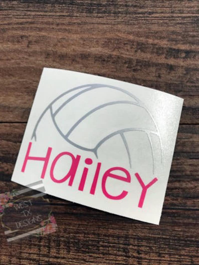 Volleyball Decal Volleyball Sticker Car Decal Split Etsy