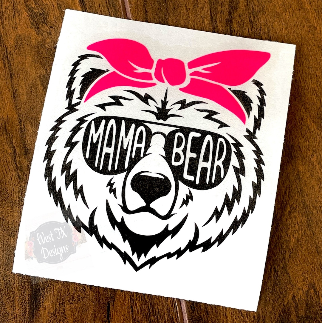 Mama Bear Decal Mom Sticker Mothers Day Decal for Mom Cute Bear Decal