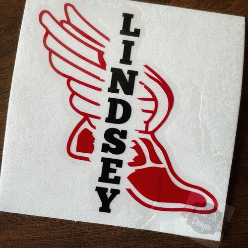 Track Decal Sports Decal Track Shoe Sticker Sports Etsy