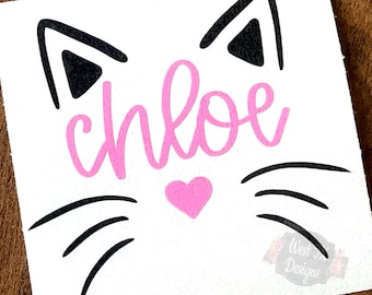 Cat Decal | Cat Name Decal | Personalized Cat Decal | Animal Decal | Cat Sticker | Car Window Decal | Tumbler Decal | Cat Treats Decal