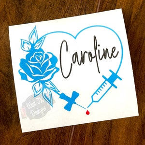 Phlebotomist Decal | Phlebotomy Sticker | Personalized Phlebotomist | Nurse Decal | Stethoscope Decal | Medical | Needle Decal | Car Decal