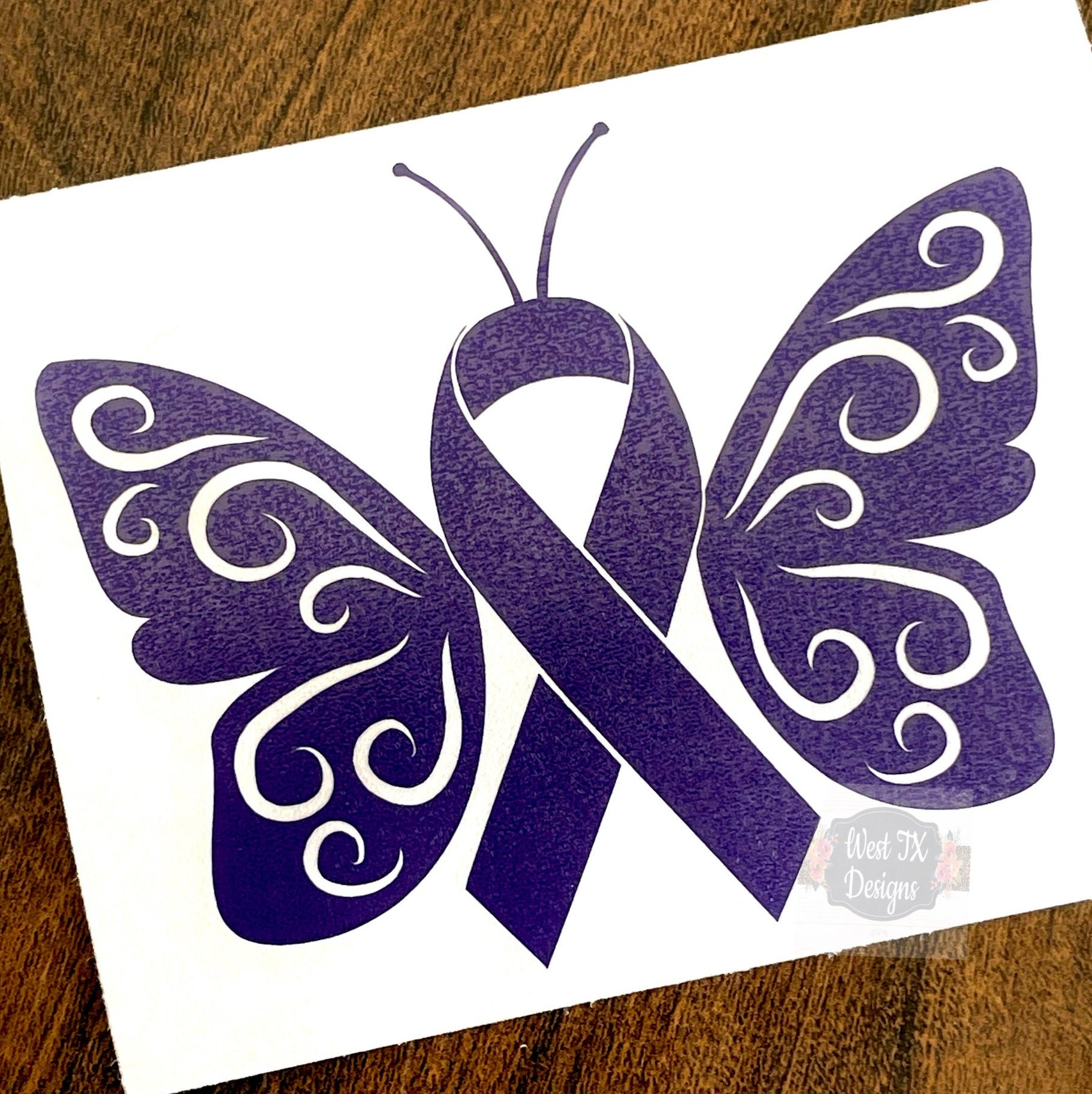 All Cancer Awareness Filigree Butterfly (Lavender) Mug (15oz