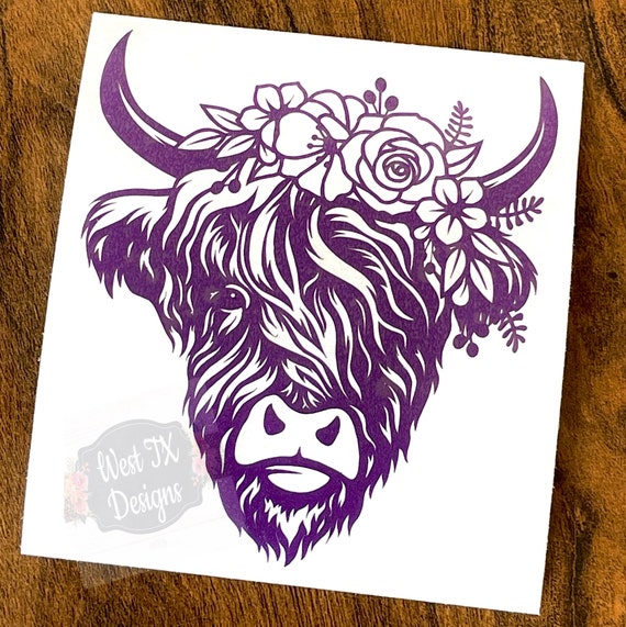 Highland cow Sticker - Stickers - Cute - kawaii Decal cut