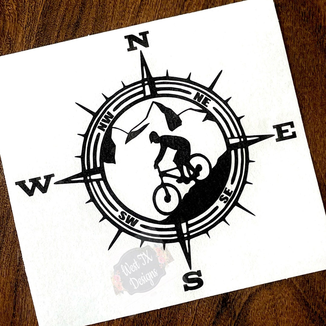 Mountain Biking Decal Bike Decal MTB Sticker Car Decal Outdoors Decal