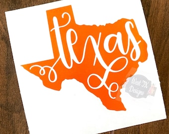 Texas Decal | Vinyl Decal | Car Window Decal | Decal for Women | Tumbler Decal | State Decal | Texas Sticker | State Sticker | Laptop Decal