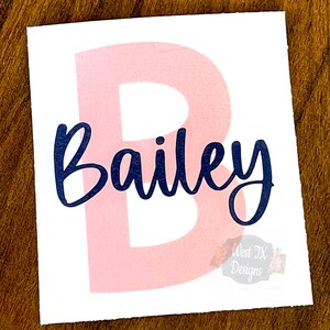 Initial Decal | Monogram Decal | Name Decal | Personalized Decal | Tumbler Decal | Initial Sticker | Name Sticker | Monogram Sticker