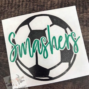 Soccer Decal | Soccer ball Sticker | Sports Decal | Car Window Decal | Personalized Soccer Ball | Soccer Team Decal | Water bottle decal