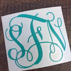Monogram Decal | Car Window Decal | Monogram Sticker | Laptop Decal | Simple Decal | Simple Sticker | Tumbler Decal | Cup Decal