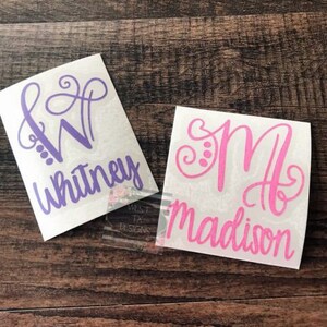 Name Decal | Initial Decal | Personalized Decal | Tumbler Decal | Laptop Decal | Laptop Decal | Custom Decal | Initial Sticker