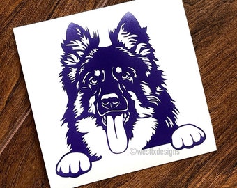 Chodsky Decal | Peeking Chodsky Decal | Bohemian Shepherd Decal | Shepherd Sticker | Dog Sticker | Car Window Decal | Chodsky Pes
