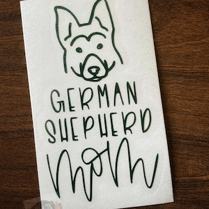 German Shepherd Mom Decal | German Shepherd Decal | German Shepherd Sticker | Dog Decal | Dog Sticker | Mom Decal | Car Window Decal