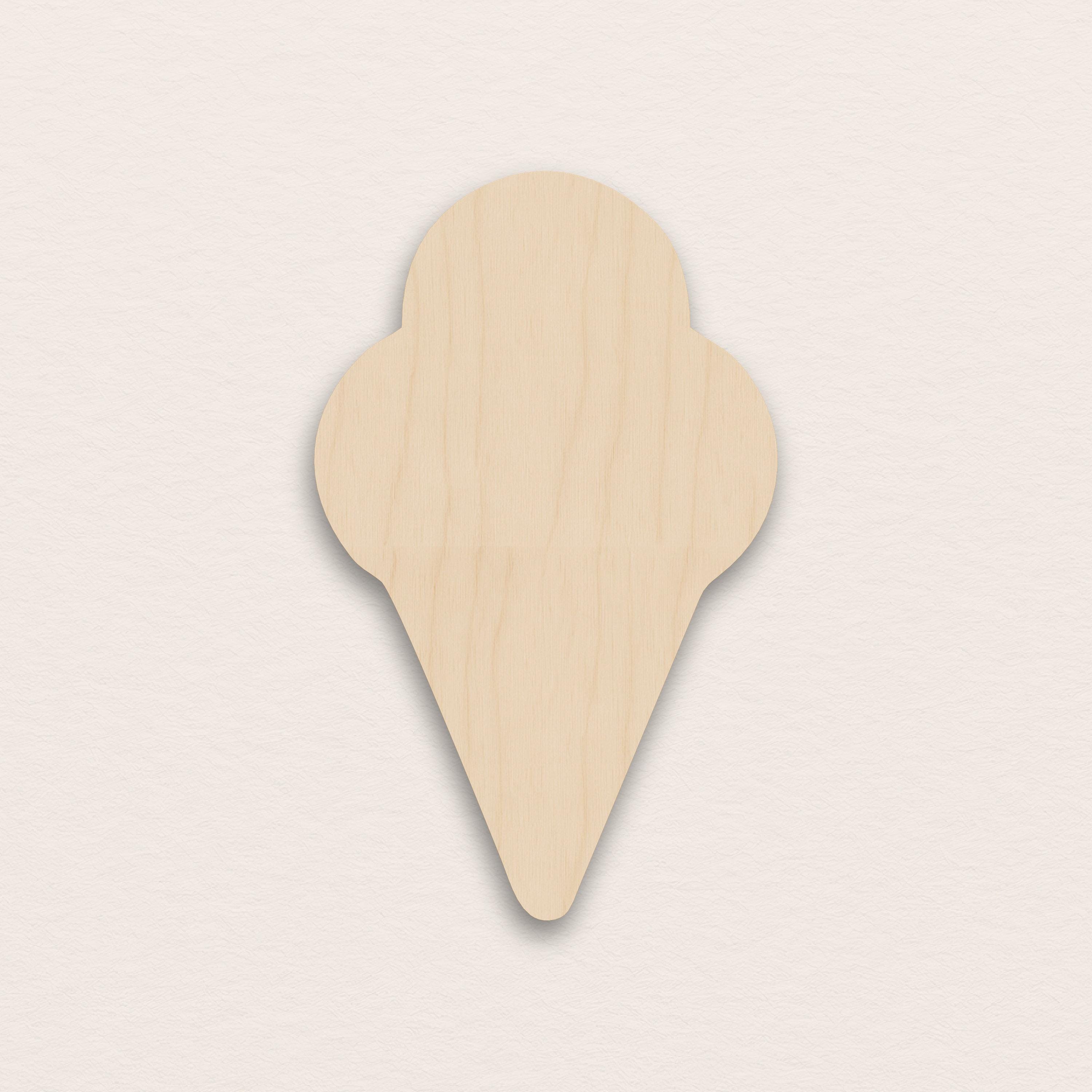 40 Sagome Di Gelato In Legno Naturale – Decorazioni Fai Da Te Da Dipingere – 10 Cm, 8 Stili – Per Festa, Matrimonio, Scrapbooking
