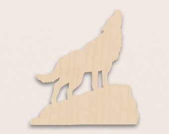 Howling Wolf – Birch Plywood Wooden Blank (3mm)