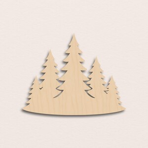 Pine Trees – Birch Plywood Wooden Blank (3mm) image 1