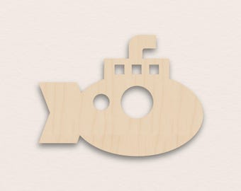 Submarine Ship – Birch Plywood Wooden Blank (3mm)