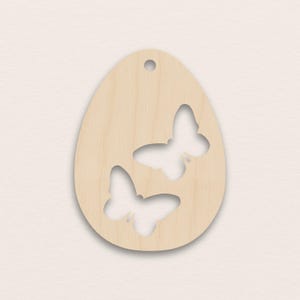Påskägg med fjärilar – Björkplywood Träämne (3 mm)
