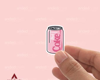 Diet Coke Sticker, Girly Pink Drink, Vinyl Decal