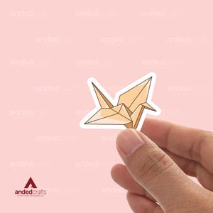 Kraanvogel, leesgrage sticker voor kindle, waterfles, dagboek, perfect cadeau voor lezers - Fanfic origamikraan - Kraanpapierontwerp