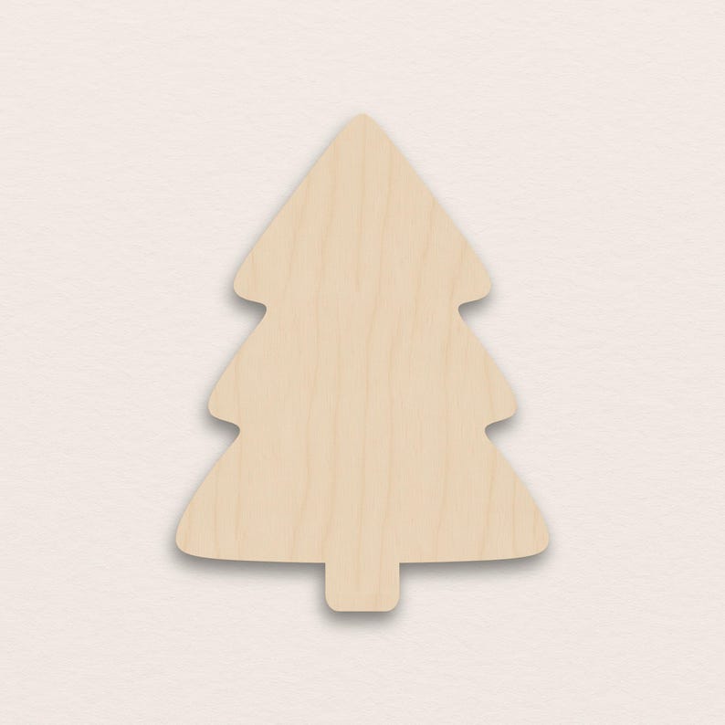 Simple Christmas Tree – Birch Plywood Wooden Blank (3mm) image 1