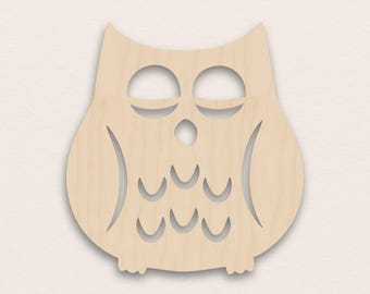 Laser Cut Owl – Birch Plywood Wooden Blank (3mm)