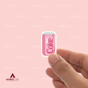 Pink Diet Coke, Bookish Sticker For Kindle, Water Bottle, Journal, Perfect Gift For Readers - Pink Soda Can - Retro Soda - Pink Drink