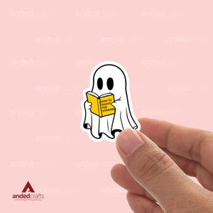 Geister lesen, wie man für Dummies verfolgt, literarischer Aufkleber für Kindle, Wasserflasche, Journal, perfektes Geschenk für Leser - Ghost Reader Art