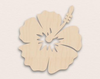 Tropische bloem hibiscus – berkenmultiplex houten plano (3 mm)