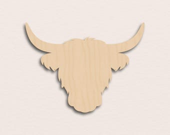 Highland Cow – Birch Plywood Wooden Blank (3mm)
