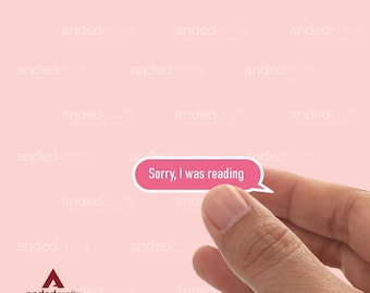 Sorry dat ik aan het lezen was sticker, leesgrage lezerscadeau