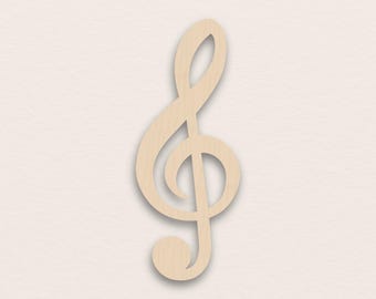 Treble Clef – Birch Plywood Wooden Blank (3mm)