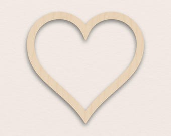 Hearts Cutout – Birch Plywood Wooden Blank (3mm)