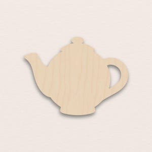 Può includere: Sagoma di teiera in legno chiaro, con manico, beccuccio e coperchio. Il legno chiaro presenta un motivo a venature naturali. Ideale per progetti fai-da-te e decorazioni per la casa.