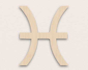 Segno dei Pesci – Compensato di betulla in legno grezzo (3 mm)